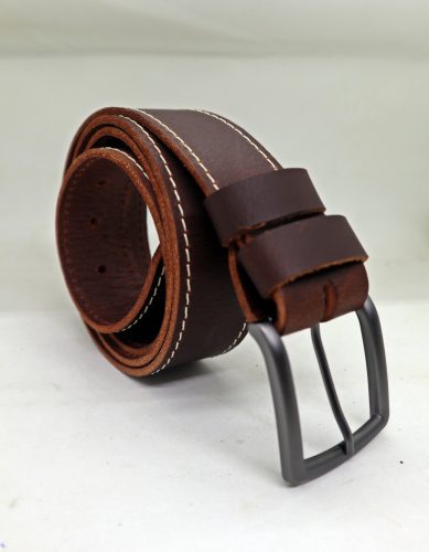 Baggom Héliosz bivalybőr öv barna színű 4 cm széles 040HELIBEIVBAR004