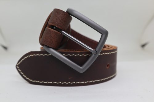 Baggom Héliosz bivalybőr öv barna színű 4 cm széles 040HELIBEIVBAR004