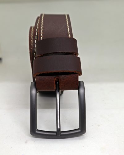 Baggom Héliosz bivalybőr öv barna színű 4 cm széles 040HELIBEIVBAR004