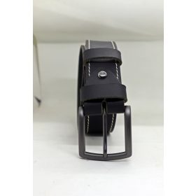   Baggom Héliosz bivalybőr öv fekete 4 cm  040HELIBEIVFEK002