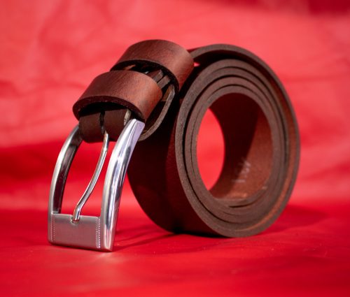 Baggom Héphaisztosz barna bivalybőr öv, 4 cm széles 12017B