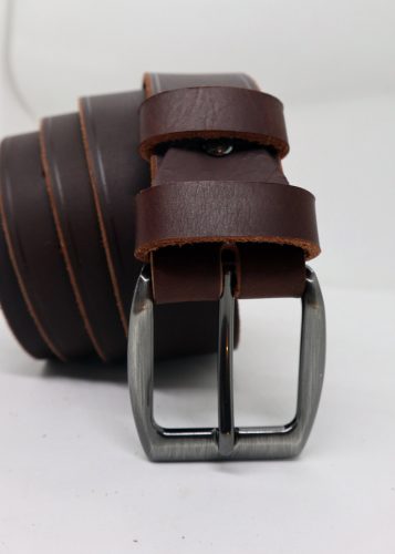 Baggom Poszeidón barna bivalybőr öv, 4 cm széles 12018B