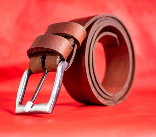 Baggom Poszeidón barna bivalybőr öv, 4 cm széles 12018B