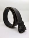 Bivalybőr öv, Fekete színű 4 cm széles 12040F csat nélkül Bivalybőr öv, Fekete színű 4 cm széles 12040F csat nélkül
