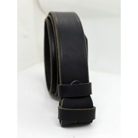   Baggom fekete bivalybőr öv, 4 cm széles, csat nélkül 12040F