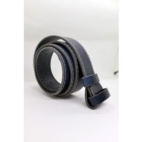   Baggom kék bivalybőr öv, 4 cm széles, csat nélkül 12060KB