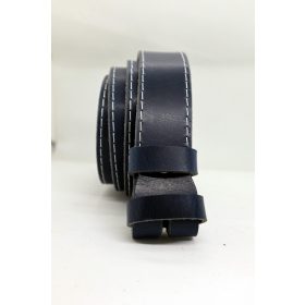   Baggom kék bivalybőr öv, 4 cm széles, csat nélkül 12060KB