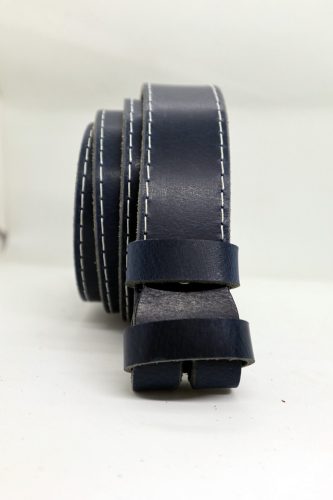 Baggom kék bivalybőr öv, 4 cm széles, csat nélkül 12060KB