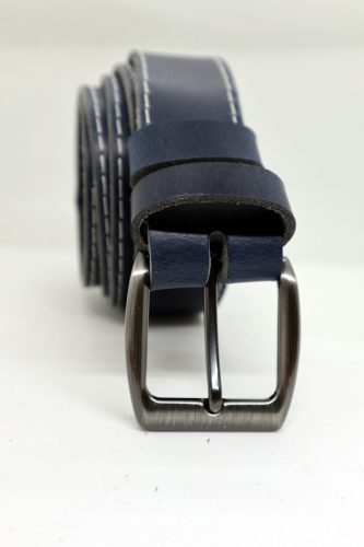 Baggom Poszeidón kék bivalybőr öv, 4 cm széles 12067KB